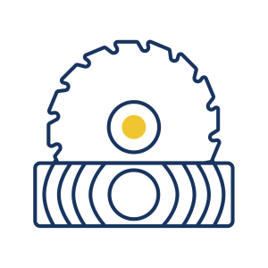 Icon für die Holzindustrie